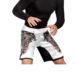 2026 Stretch MMA Grappling Shorts Sublimation Martial Arts Gym Training Performance <b>Athletic</b> Wear for Men - Product Image 3