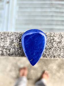 Cabochon en lapis-lazuli naturel, pierre précieuse en forme de poire, bleu profond, poli, pierre brute pour la fabrication de bijoux, bagues, pendentifs - Product Image 5