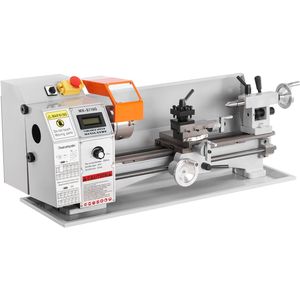 Torno de metalurgia de sobremesa compacto de precisión 7 x 16, 800W, velocidad variable 150-2500 RPM, incluye mandril de 3 mordazas de 3.9 pulgadas, torno manual de 800W - Product Image 6
