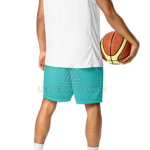 กางเกงขาสั้นตาข่ายคุณภาพสูงสำหรับผู้ชาย สวมใส่สบาย สีพื้น เหมาะสำหรับฤดูร้อน แห้งเร็ว มีเชือกผูก - Product Image 4