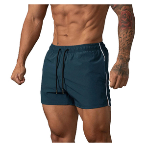 Shorts de Playa para Hombre, Negros, de Secado Rápido, con Cordón Ajustable, Ecológicos, con Franja Lateral de Color Degradado, Cintura Media, Tejido de Poliéster y Spandex - Product Image 6