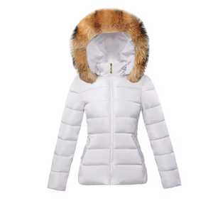 Unisex Winter <b>Light</b> Blue <b>Puffer</b> <b>Jacket</b> Front Stand Collar Zipper Closure Casual Windproof Breathable Lightweight Fleece 100% - Product Image 3