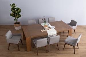 Table à manger en bois de grande taille de haute qualité pour 6/8 personnes, de forme rectangulaire, pour salle à manger et mobilier de maison - Product Image 6