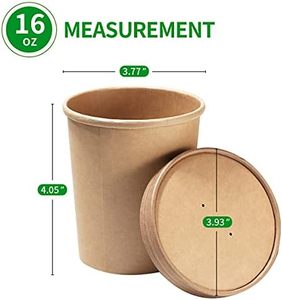 Cajas de Sopa de Papel Ecológicas de 16 oz con Tapas Ventiladas para Servicios de Catering y Entrega de Alimentos, Aplicaciones de Empaque para Alimentos Calientes y Fríos - Product Image 2