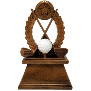 Golf Wreath <b>Trophy</b> Award Brass Golf <b>Cup</b> Sports Achievement Award Decorative Golf Champion <b>Trophy</b> for Tournament Winners and Golf - Product Image 1