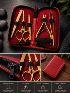 Vired Impex Portable 10 in 1 Carbon Steel Nail <b>Kit</b> with Clipper <b>Manicure</b> Tools Case Classic Style for Toddler - Product Image 4