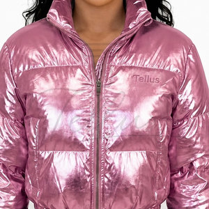 New Fashion Winter Quilted Ladies <b>Padded</b> Puffer Jacket <b>Padded</b> Jacket for Women's Custom Shine Puffer Jacket for Women - Product Image 6