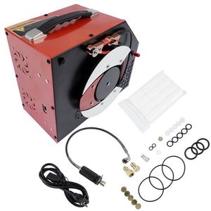 Compressore d'Aria a 3 Stadi 220V 110V 12V DC 350W 30mpa/4500psl per Bombole Subacquee Colore Rosso - Product Image 1