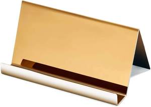 Porta Tarjetas de Visita de Acero Inoxidable Color Oro Rosa, Soporte de Exhibición de Tarjetas de Presentación de Escritorio, Elegante Organizador de Escritorio para Oficina - Product Image 4