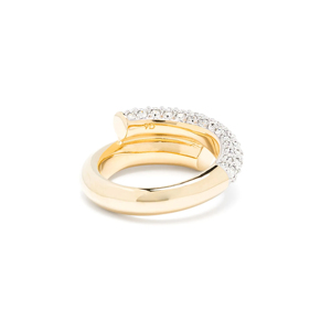 Anillo de Eternidad de Oro Amarillo con Diamantes, Corte Brillante Redondo, Geométrico, Minimalista, Anillo de Compromiso para Mujer - Product Image 3
