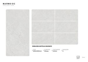 Carreaux de porcelaine brillants de qualité supérieure, format 600x1200, grand format, pour sols et murs, pour décoration intérieure de luxe - Product Image 5