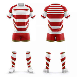 ชุดยูนิฟอร์มรักบี้ชายแบบกำหนดเอง สไตล์ใหม่ ผ้าโพลีเอสเตอร์ระบายอากาศได้ดี ทนทาน เหมาะสำหรับทีมกีฬา ระดับมืออาชีพ - Product Image 1