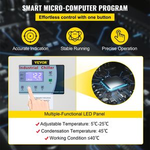 Refrigeratore d'Acqua Industriale da 6 Tonnellate Raffreddato ad Aria con Controllo Microcomputerizzato, Condensatore a Pinne, Attrezzatura di Raffreddamento ad Alta Capacità da 6 HP - Product Image 6