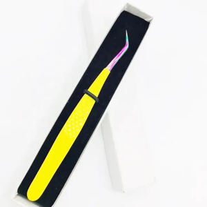 แหนบต่อขนตา Kaamir Professional  ทำจากสแตนเลสสตีล ป้องกันแม่เหล็ก ขนาด 10 มม. ด้ามจับสบาย ปลายเรียบ สำหรับแยกขนตา - Product Image 1