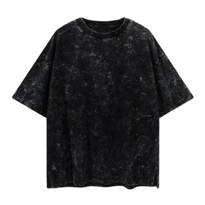 Camisetas de Hombre al por Mayor, Personalizadas, Estilo Vintage, Lavado Ácido, Corte Regular, Tejido de Punto, 100% Algodón, Secado Rápido, Transpirables, Lavado Ácido 3D, Precio Económico - Product Image 1