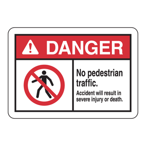 Panneau de signalisation de danger Brady, signal d'arrêt rouge/blanc réfléchissant pour la sécurité industrielle intérieure/extérieure - Product Image 2