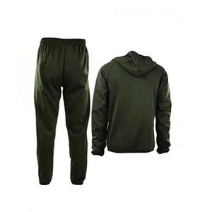 Conjunto Deportivo Gris para Hombre, con Capucha y Cremallera, Pantalones Largos, Ropa Casual de Otoño, Color Sólido, Transpirable, Material de Poliéster y Algodón - Product Image 3