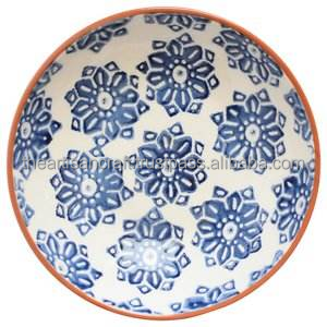 Cuenco para servir Cuenco de madera con estampado esmaltado Diseño multicolor Madera de mango Natural - Product Image 3