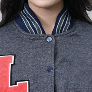 Vestes universitaires pour femmes avec broderie personnalisée de logo et de lettres, créez votre propre style, fermeture à boutons, veste universitaire de style collégial - Product Image 3