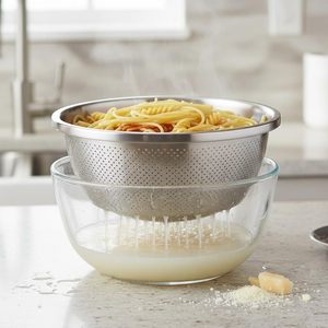 Cuenco de acero inoxidable para lavar verduras, colador, escurridor, cesta para lavar frutas y verduras, cuenco para enjuagar alimentos - Product Image 6