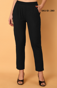 Pantalones Rectos de Verano para Mujer, Modernos, de Algodón Twill, Cintura Media, Antiarrugas, Suaves, Cómodos, Estilo Casual - Product Image 3