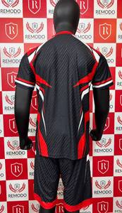 OEM/ODM Custom Sublimated Name/<b>Number</b> Team Soccer Jersey Short Set Breathable Quick Dry Plus Size Polyester Fabric Football - Product Image 4