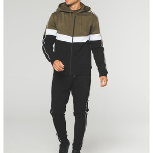 Custom Mens Color <b>Hoodie</b> and Pants Tracksuit Polyester Cotton Casual Sportswear Set with Drawstring - Product Image 1