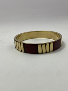 Unique Resin Brass <b>Bangles</b> Red & Ivory Color Handcrafted and Trendy Gift for Women Accessories Manufactured - Product Image 2