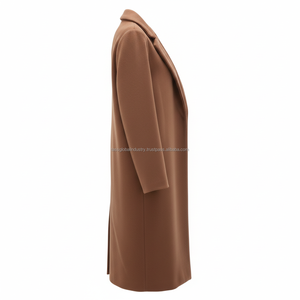 Men's Long Overcoat Brown <b>Waterproof</b> Windproof Custom OEM Wholesale - Product Image 4