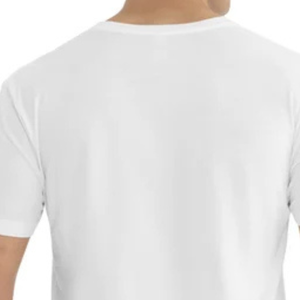 Camiseta de Cuello en V de Algodón Premium para Hombre, Suave y Cómoda, de Manga Corta, a la Moda, OEM ODM, Venta al por Mayor de Fábrica - Product Image 4