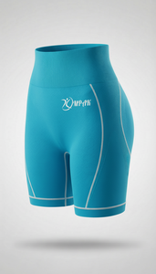 กางเกงขาสั้นออกกำลังกายเอวสูงสำหรับผู้หญิง ระบายอากาศได้ดี สไตล์สตรีทแวร์ เหมาะสำหรับโยคะ ฟิตเนส ยกกระชับสะโพก - Product Image 4