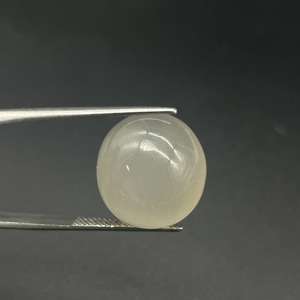 Cabochon de pierre de lune blanc laiteux, forme ronde, 18,40 carats, pierre précieuse pour la fabrication de bijoux - Product Image 1