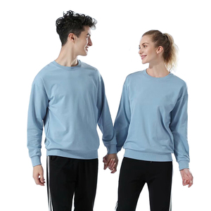 เสื้อสเวตเชิ้ตคอกลมผู้ชาย สีพื้น ผ้าถัก ทรงปกติ สวมใส่สบายๆ สำหรับฤดูใบไม้ร่วง สีขาว สีดำ พิมพ์โลโก้ตามสั่ง - Product Image 2