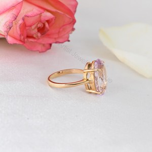 Anillo de Kunzita Natural en Oro Sólido de 14K, Joyería Fina, Proveedor Mayorista OEM ODM - Product Image 3