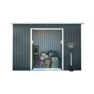 Abri de jardin en métal 2,13 x 1,42 m, abri à outils extérieur résistant aux intempéries, en acier, pour jardin et patio. - Product Image 1