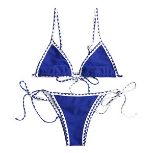 Conjunto de Bikini de Secado Rápido con Diseño Único, Traje de Baño con Patrones Sólidos, Transpirable, de Dos Piezas, para Mujer, a Precio Económico - Product Image 5