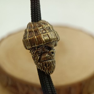 Perles de couteau en laiton modèle Gorilla, accessoires pour bracelets faits main DIY en paracorde, pour activités de plein air et cordes de parapluie - Product Image 2