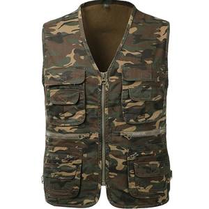 Custom OEM <b>Men</b> Multi Pockets <b>Black</b> Cargo <b>Vest</b> Quick Dry Fishing Hunting Photography Safari Tactical Sleeveless Jacket Waistcoat - Product Image 4