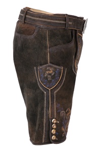Pantalones Bávaros Trachten al por Mayor, Lederhosen Personalizados, Lederhose Cortos de Cuero Auténtico para Hombre - Product Image 3