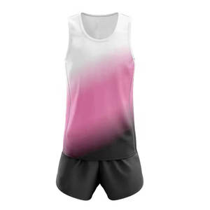 Uniforme de Running sin Mangas para Mujer con Degradado de Color y Pantalones Cortos, Conjunto Deportivo Transpirable de Poliéster para Todas las Temporadas, Ropa Deportiva para Adultos - Product Image 2