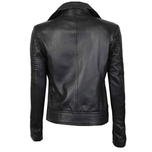Winter <b>Jacket</b> Women Genuine Leather <b>Jacket</b> Slim Fit Fashion <b>Biker</b> Motorcycle <b>Jacket</b> Women Black Leather <b>Biker</b> <b>Jacket</b> - Product Image 4