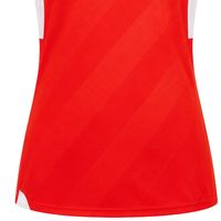 Jersey Rugby Wanita Merah Bermotif Sublimasi Lengan Pendek Atasan Olahraga Pakaian Tim Seragam Atletik Kaos Latihan Kompetisi Luar Ruangan