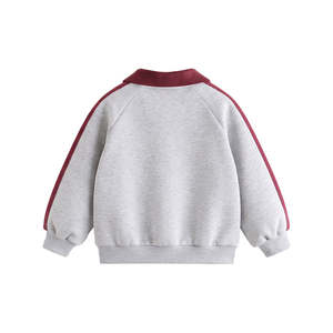 Sweat-shirt personnalisé pour filles, style col polo, bande latérale, haut personnalisé - Product Image 2