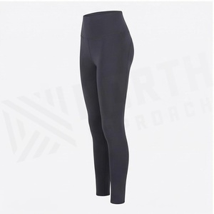 Leggings taille haute longueur intégrale, noir uni, sans couture, extensibles dans quatre directions, vêtements de yoga, vêtements de sport pour femmes - Product Image 3
