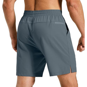 Shorts décontractés en coton pour hommes OEM, taille élastique, couleur unie, shorts d'été, logo personnalisé, fabricant en gros - Product Image 6