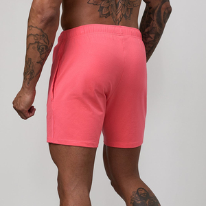 Shorts de sport en polyester/coton épais, style streetwear, avec logo personnalisé, cordon de serrage, couleur unie, pour hommes - Product Image 2