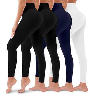 Leggings de Cintura Alta para Mujer, Color Sólido, Tejido Elástico, para Yoga y Ejercicio, Estilo Push-Up, para Todas las Temporadas - Product Image 2