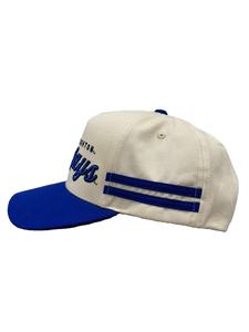 Casquette de baseball style vintage avec logo brodé 3D, bicolore à rayures contrastées, casquette snapback décontractée pour le sport et la protection solaire - Product Image 2