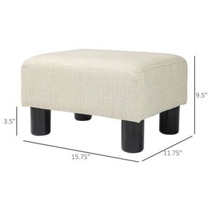 Poggiapiedi Moderno e Confortevole in Plastica e Tessuto per Soggiorno, Camera da Letto, Cucina, Hotel - Product Image 4