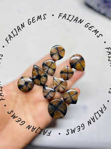 Cabujones de patrón de Cruz de Chaistolite de alta demanda Natural, piedras preciosas sueltas únicas de todas las formas y tamaños, fabricación de joyas pulidas - Product Image 2